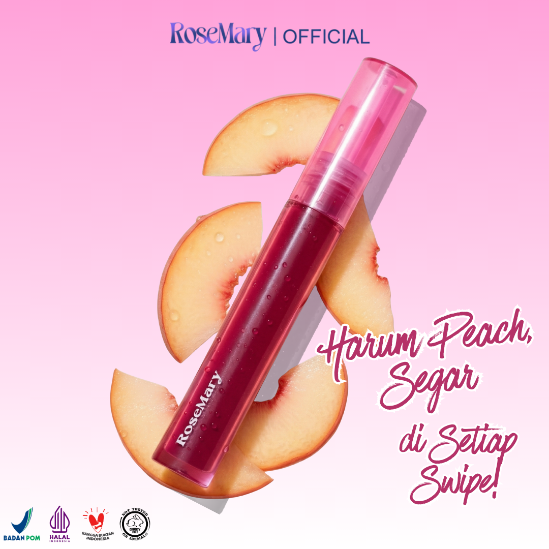 Rosemary Velvet Glow Water TintVITAMIN PELEMBAB BIBIR GLOSSY BEBAS KERING DAILY NATURAL LOOK TAHAN LAMA - Image 6