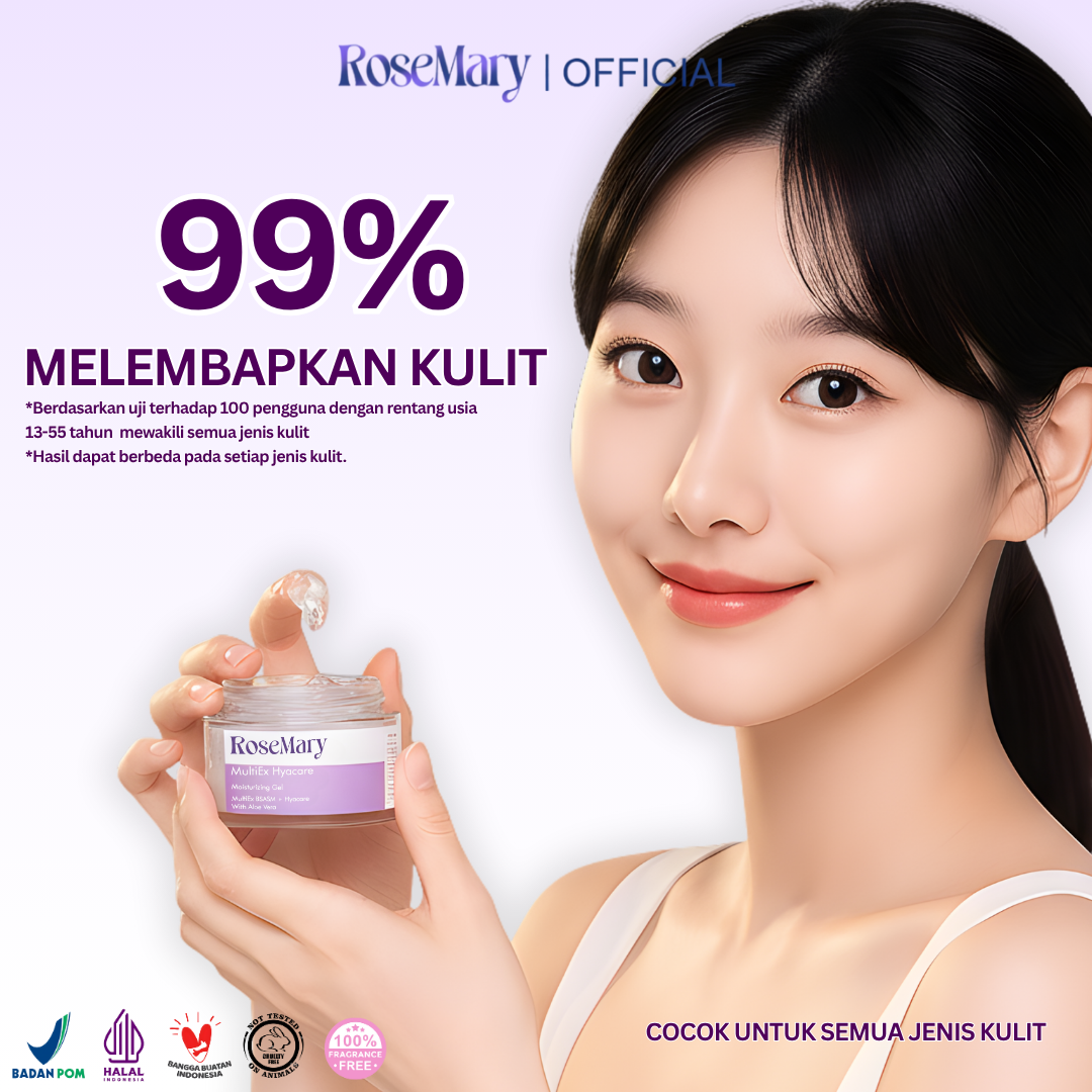 Rosemary MultiEx Hyacare Moisturizing Gel Melembabkan Redakan Iritasi Kontrol Minyak & Bekas Jerawat - Image 8