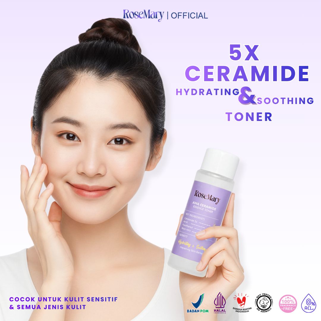 ROSEMARY AHA Ceramide Essence Toner 100 ml | Brightening Toner | Soothing Toner | Barrier toner | Exfoliating toner toner badan face mist hydrating AHA Toner - Image 2