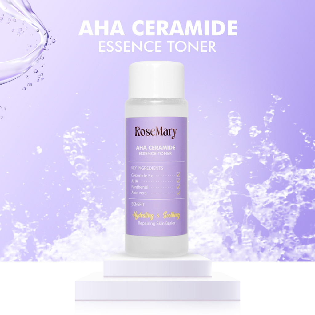 ROSEMARY AHA Ceramide Essence Toner 100 ml | Brightening Toner | Soothing Toner | Barrier toner | Exfoliating toner toner badan face mist hydrating AHA Toner - Image 14