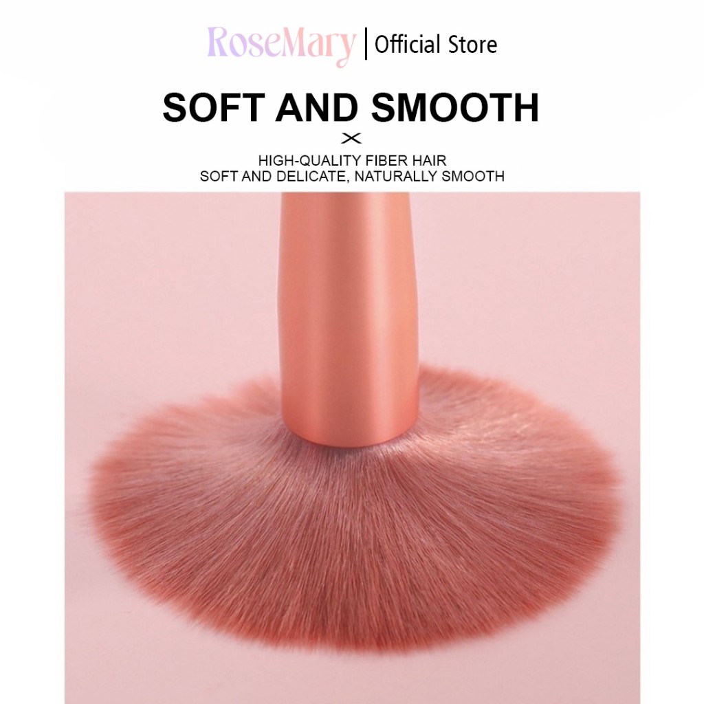 Rosemary Beauty Brush 8 pcs Kuas Make Up Brush Foundation Makeup Kuas Makeup Alat Kecantikan Pouch - Image 7