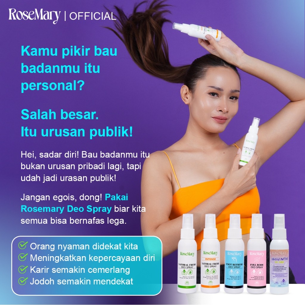 Rosemary Vanilla Butter Deo Spray | Deodorant Spray| Deodoran Tawas | Anti Bau Badan - Image 4