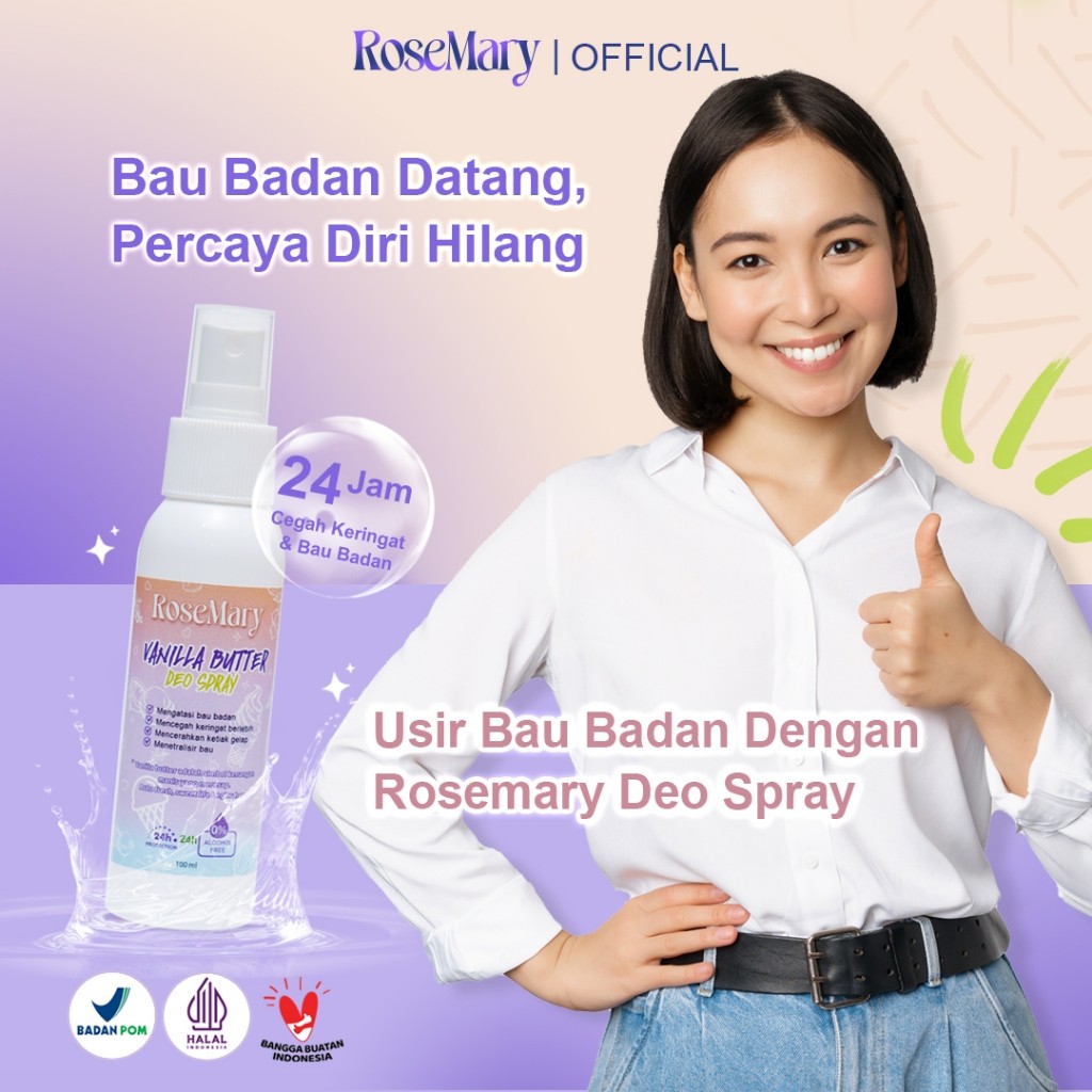 Rosemary Vanilla Butter Deo Spray | Deodorant Spray| Deodoran Tawas | Anti Bau Badan - Image 2