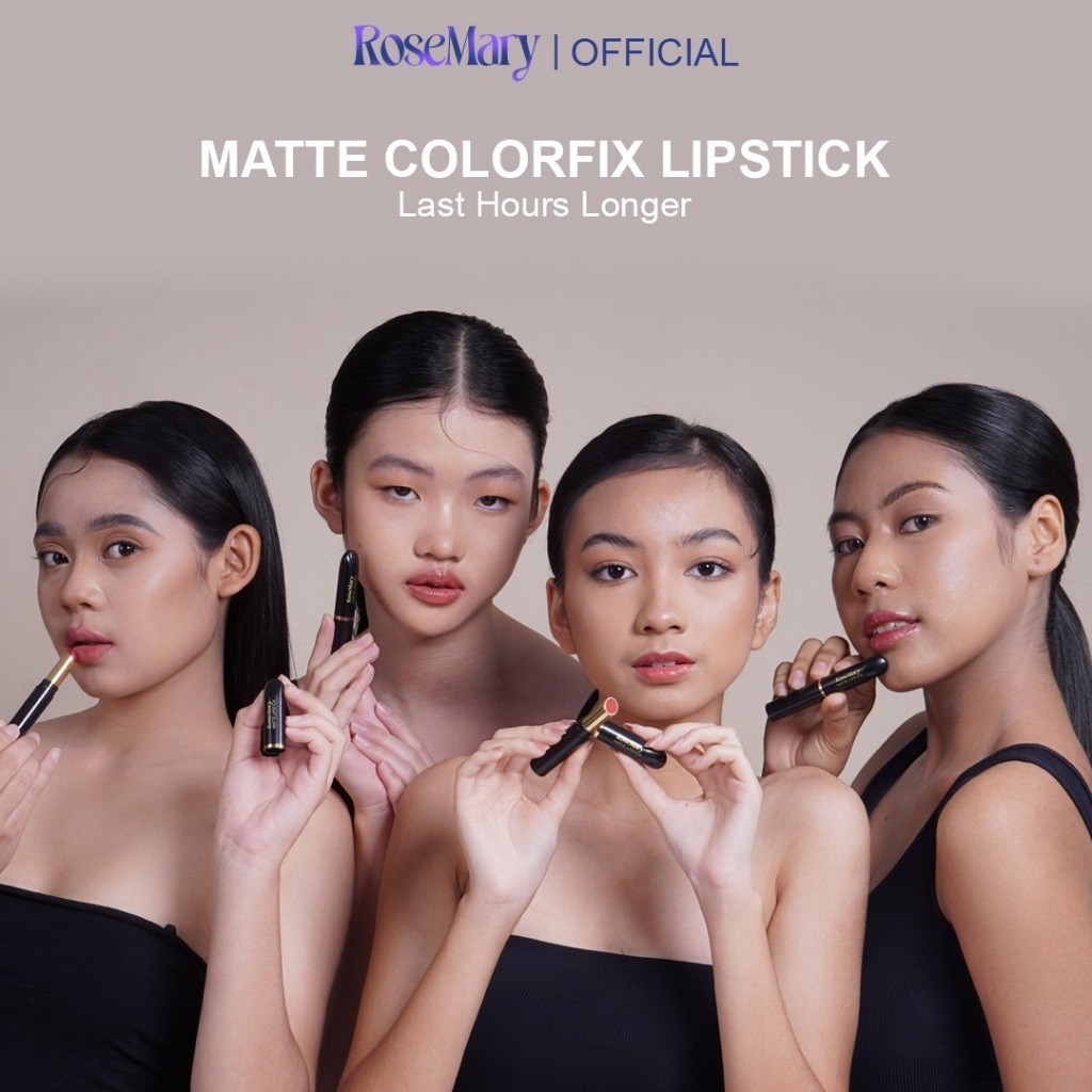 ROSEMARY Matte Colorfix - Lipstik Tahan Lama | Lipstik Matte | Pewarna bibir | Bibir Lembab Color Sensational Ultimatte Lipstick Make Up 2.7gr Lipstick Dengan Formula Ringan & Nyaman - Image 2