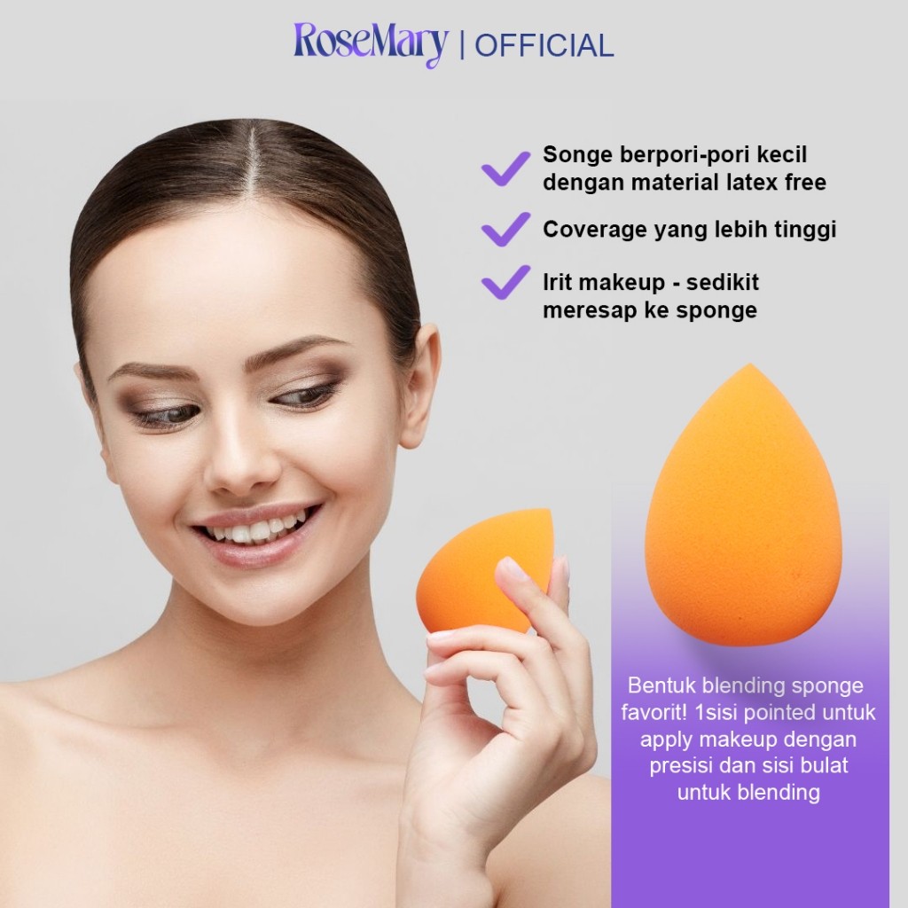 Rosemary Beauty Blender Latex Free for Sensitive skin Hypoallergenic Komestik Tools Beauty Blender SPONGE MUA PROFESIONAL PUFF FOUNDATION CONCEALER CREAM BLUSH - Image 2