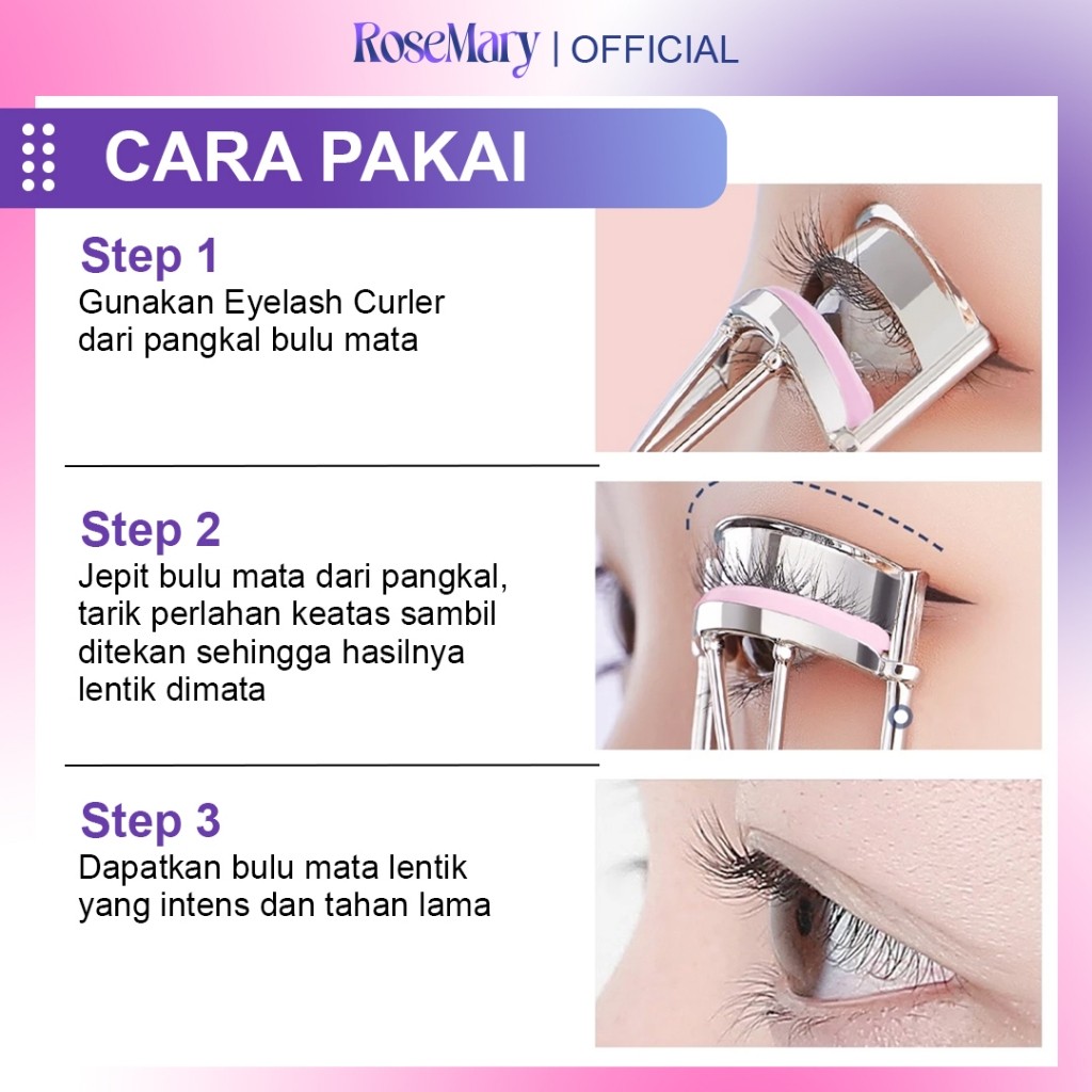Rosemary Eyelash Curler | Penjepit bulu mata | Alat kecantikan | Pelentik Bulu Mata | Eyelash | Bulu Mata Lentik - Image 4