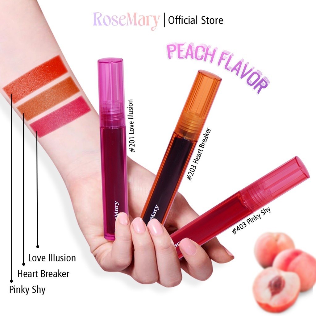 Rosemary Bundling Gift Box Lipcream Multifungsi Blush On Eyeshadow Make Up Glossy Plumpy Lips Natural Daily Look Watertint Lip Oil Lip Serum - Image 6