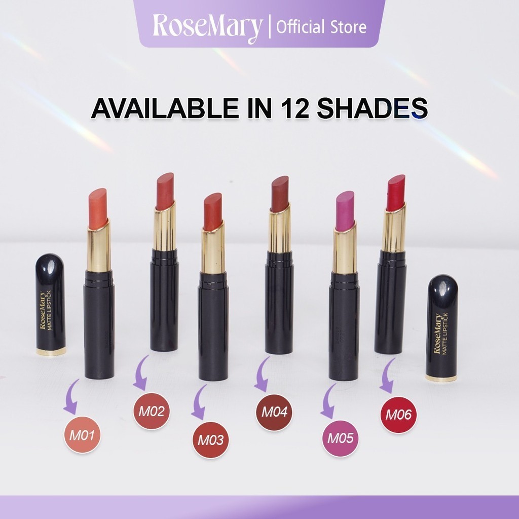 ROSEMARY Matte Colorfix - Lipstik Tahan Lama | Lipstik Matte | Pewarna bibir | Bibir Lembab Color Sensational Ultimatte Lipstick Make Up 2.7gr Lipstick Dengan Formula Ringan & Nyaman - Image 6
