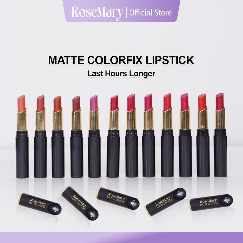 ROSEMARY Matte Colorfix - Lipstik Tahan Lama | Lipstik Matte | Pewarna bibir | Bibir Lembab Color Sensational Ultimatte Lipstick Make Up 2.7gr Lipstick Dengan Formula Ringan & Nyaman - Image 3