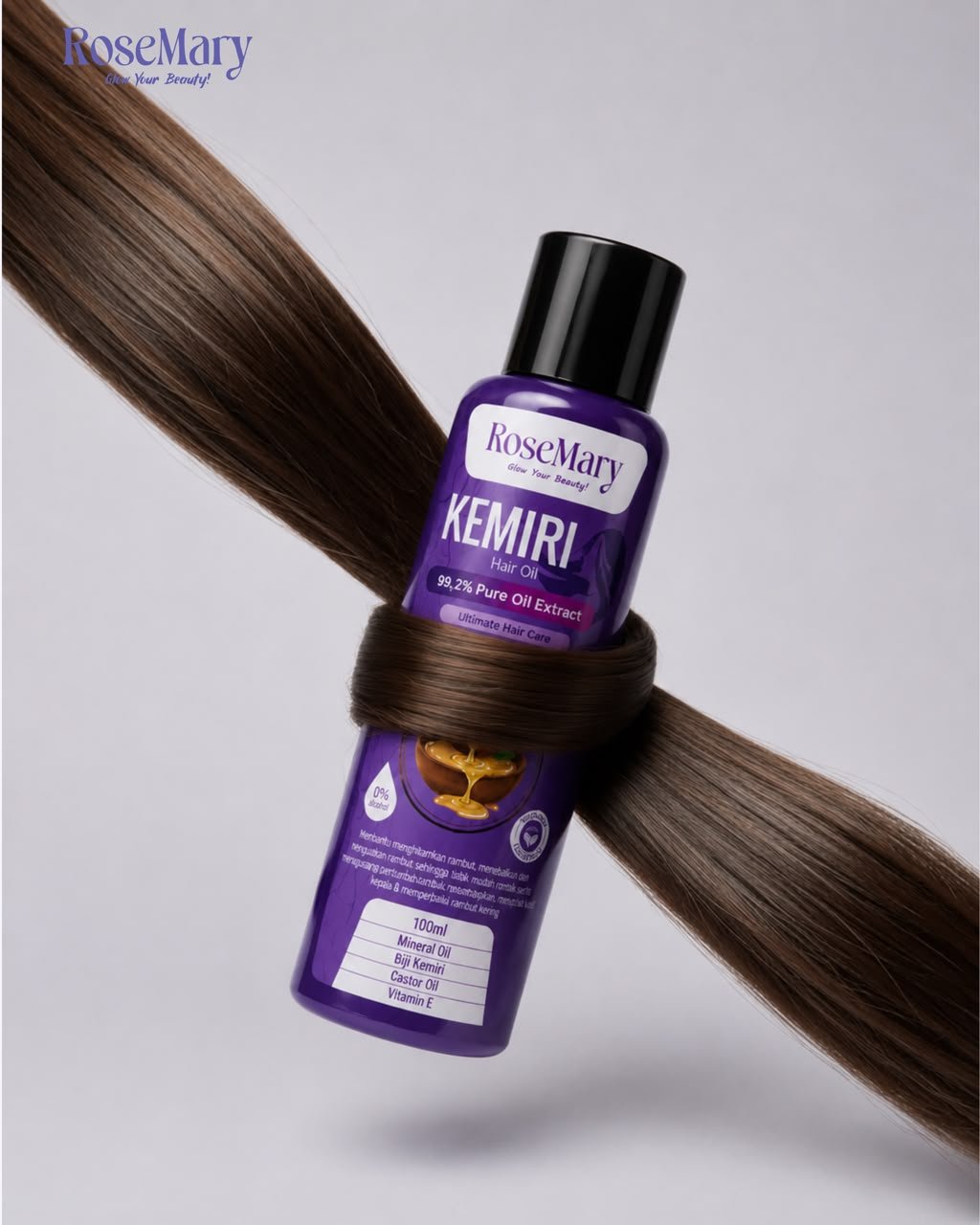 ROSEMARY Kemiri Hair Oil – Perawatan Rambut agar Tampak Sehat dan Berkilau - Image 2